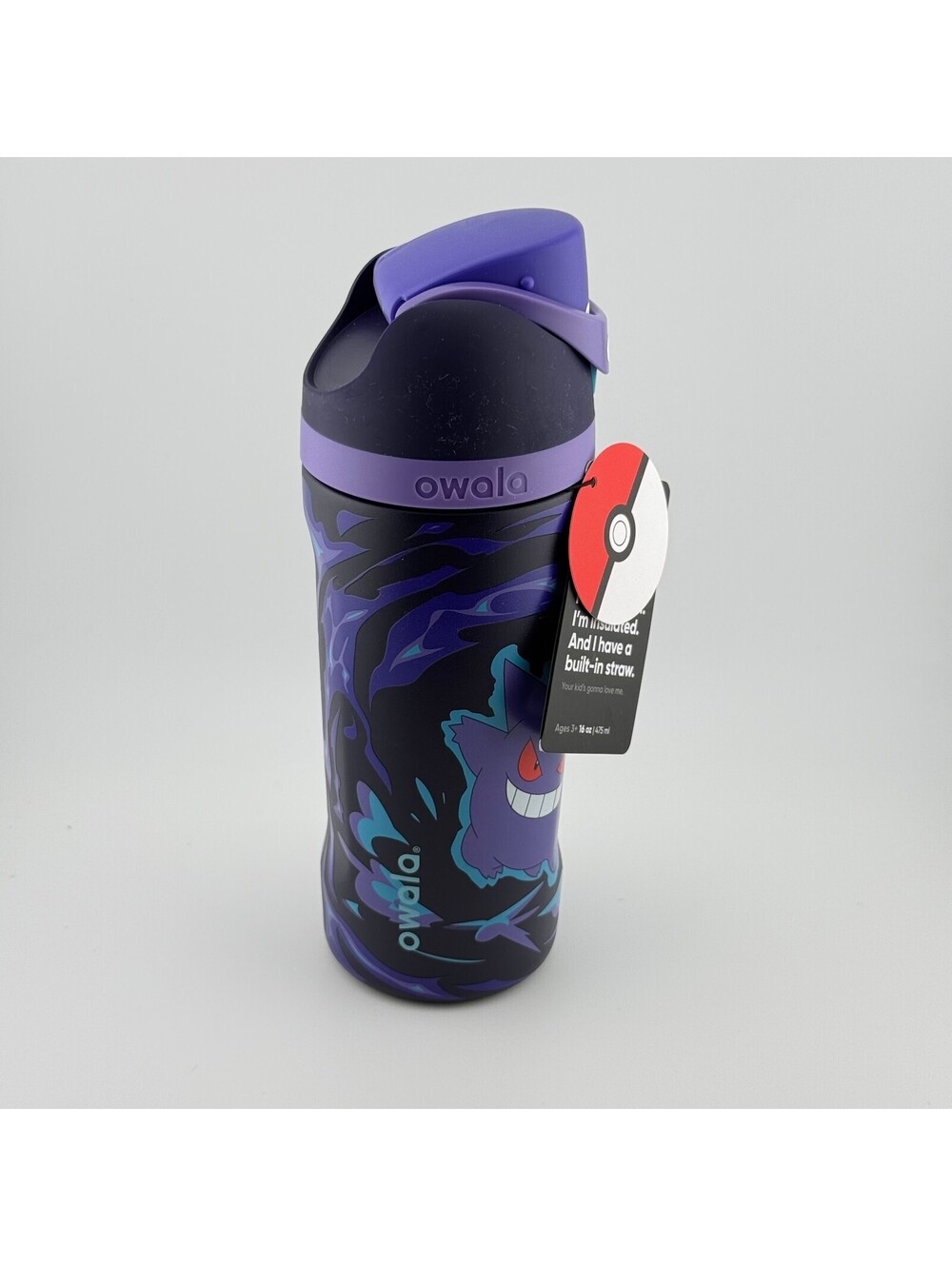 Owala Pokemon Gengar In The Shadows 16oz FreeSip Water Bottle NEW Target